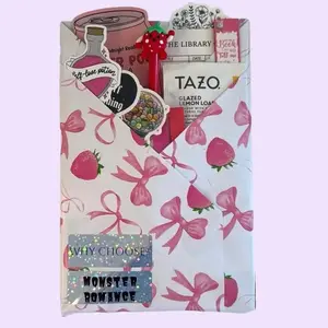 Blind Date With a Book – Dive into Romance, Fantasy, Smut & More! Each surprise book bundle includes curated tea, bookmarks, tabs, stickers, pens, and delightful extras to enhance your reading experience. Perfect for adventurous readers and gift-giving!