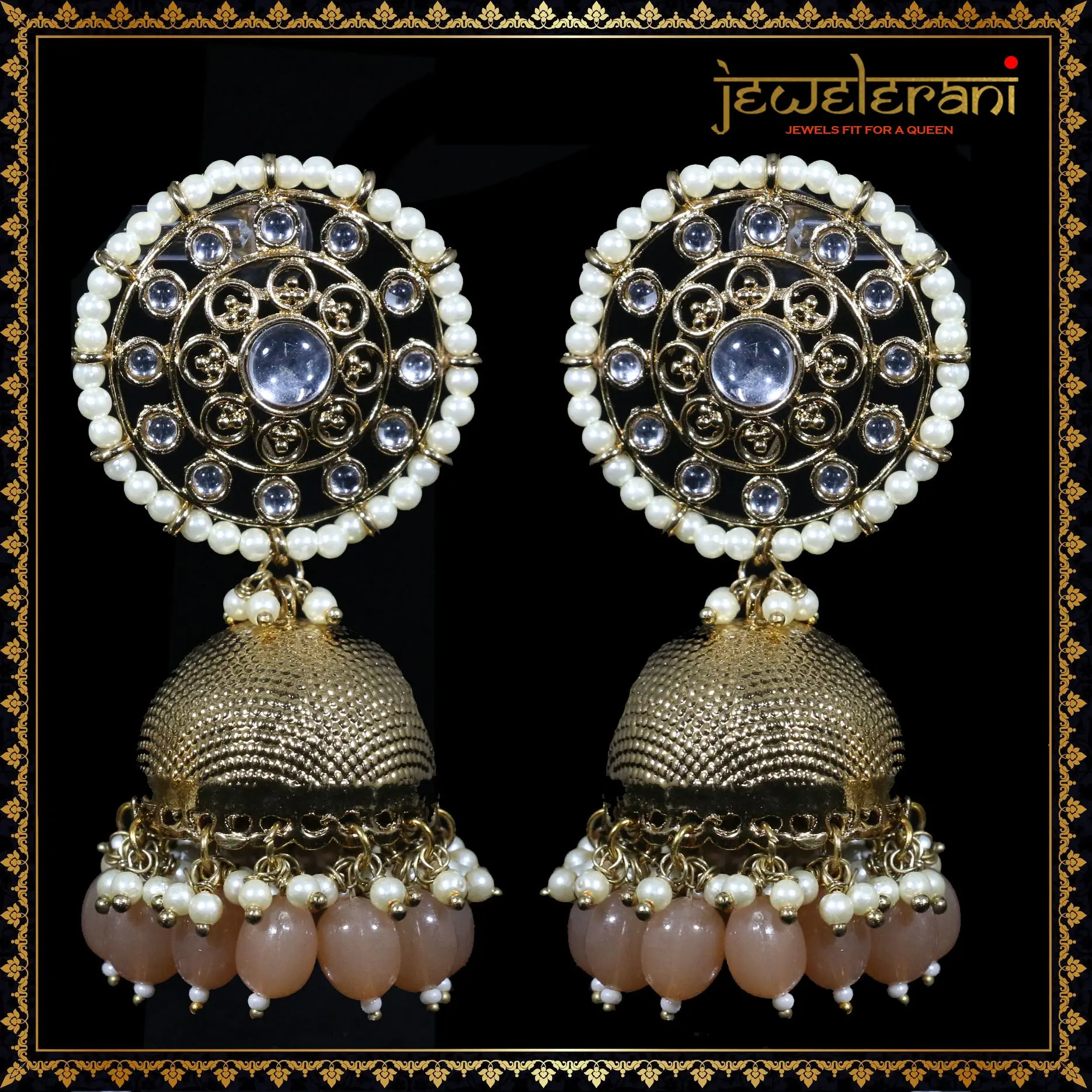 Renu Earrings - Peach