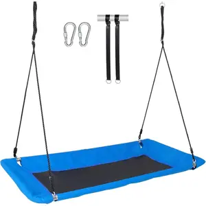 Platform Swing, 700lbs Weight Capacity Outdoor Swing, 60 Inch Platform Tree Swing for Kids and Adults, 900D Oxford Fabric Swing Seat with 2 Tree Hanging Straps and Adjustable Multi - Strand RopesVEVOR Super Brand Day