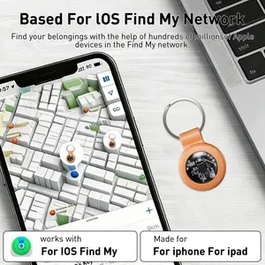 1/2/4pcs Transparent Mini Locator, Orange Silicone Case, Global Use, No Monthly Fee, iOS Only, Rechargeable Battery, Key Finder, Pet Tracker, Backpack Alarm