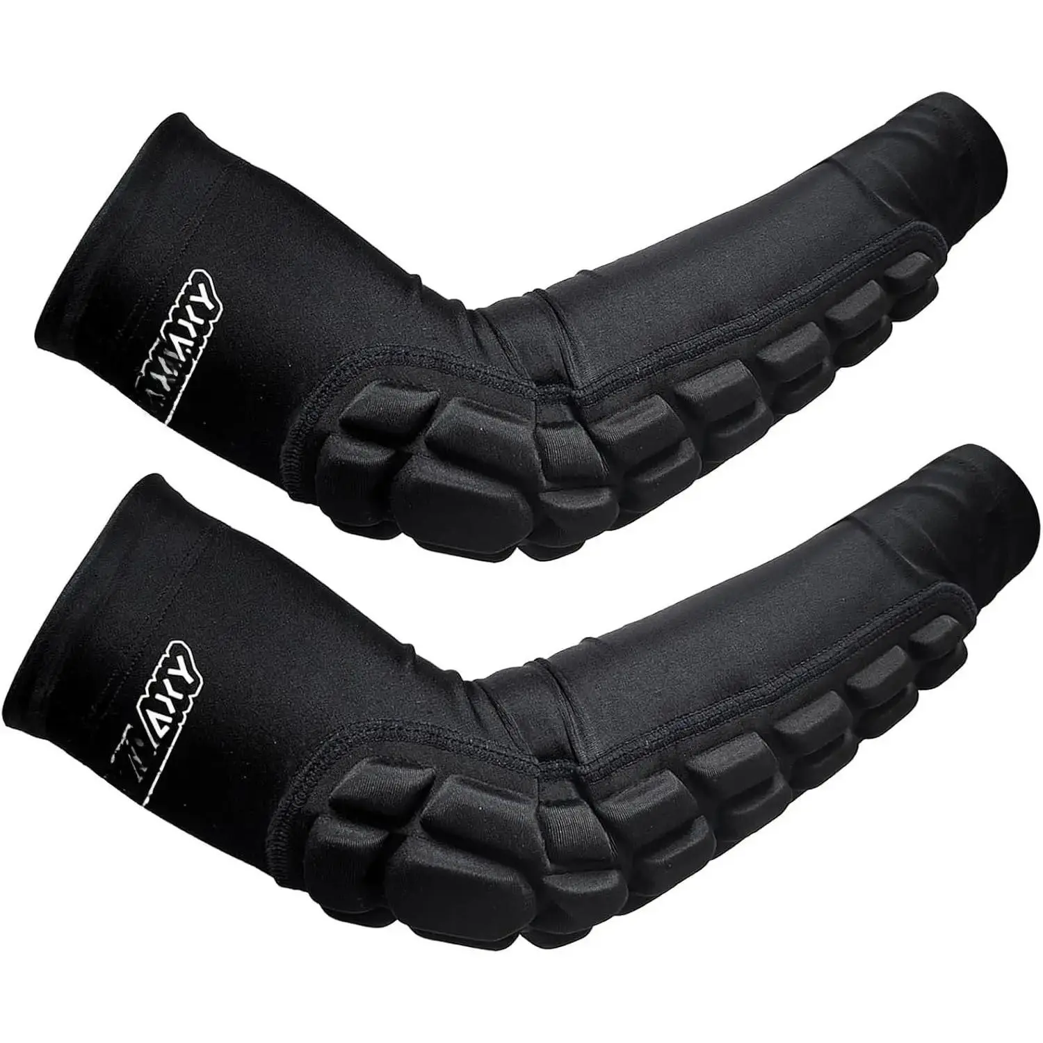 Padded Elbow Forearm Sleeves 2 Pack Compression Crashproof Arm Pads for Football Basketball Volleyball Soccer Cango Gear