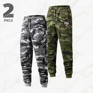 Men’s 2-Pack Fleece-Lined Athletic Jogger Pants, Loose-Fit Camouflage Style with Elastic Waistband & Drawstring, Essential for Home & Outdoor Activities.Summervibes