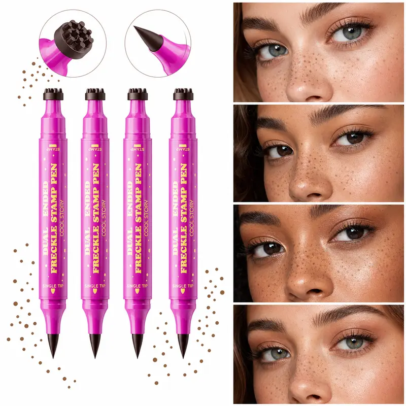 SummerWins Double-Sided Faux Freckle Pen - Stamp & Blend, Fine Tip, Portable, Lightweight, Natural Smoothening Makeup for All Skin Types, Daily Wear & Party Use