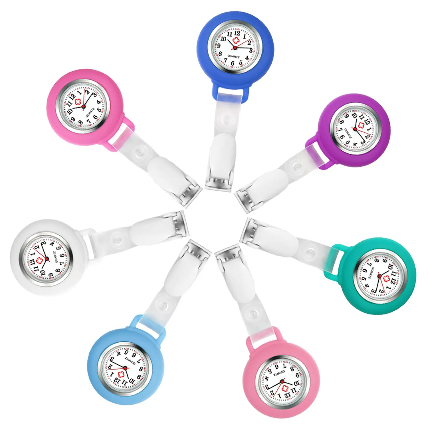 OIDEA Women's Numeric Dial Silicone Clip Stretch Fob Nurse Watch, Fashion Watches & Accessories for Women, Ideal for Caregivers