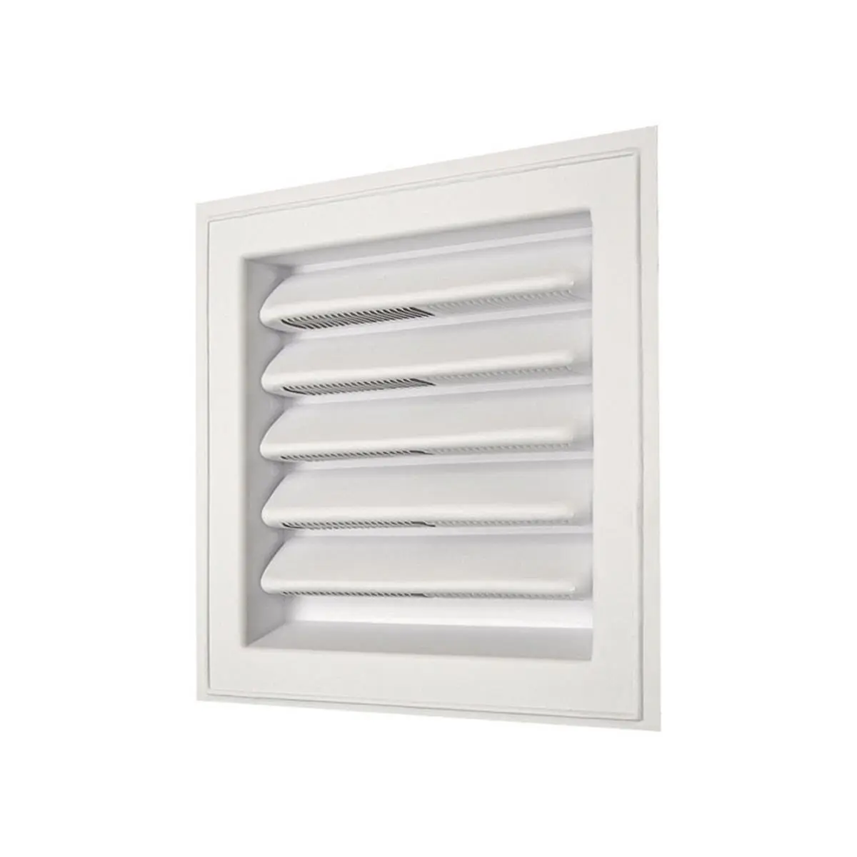 212 MAIN White 8x8 in. Square Plastic Wall Louver, Household Appliance Part & Accessory for Ventilation System, 0.3 lbs, 1.5 in. Thick, 8 in. Open Width, 10-1/2 in. Exterior Width to Boost Airflow