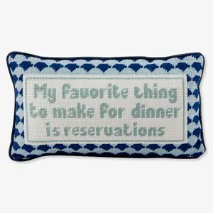 RESERVATIONS NEEDLEPOINT PILLOW