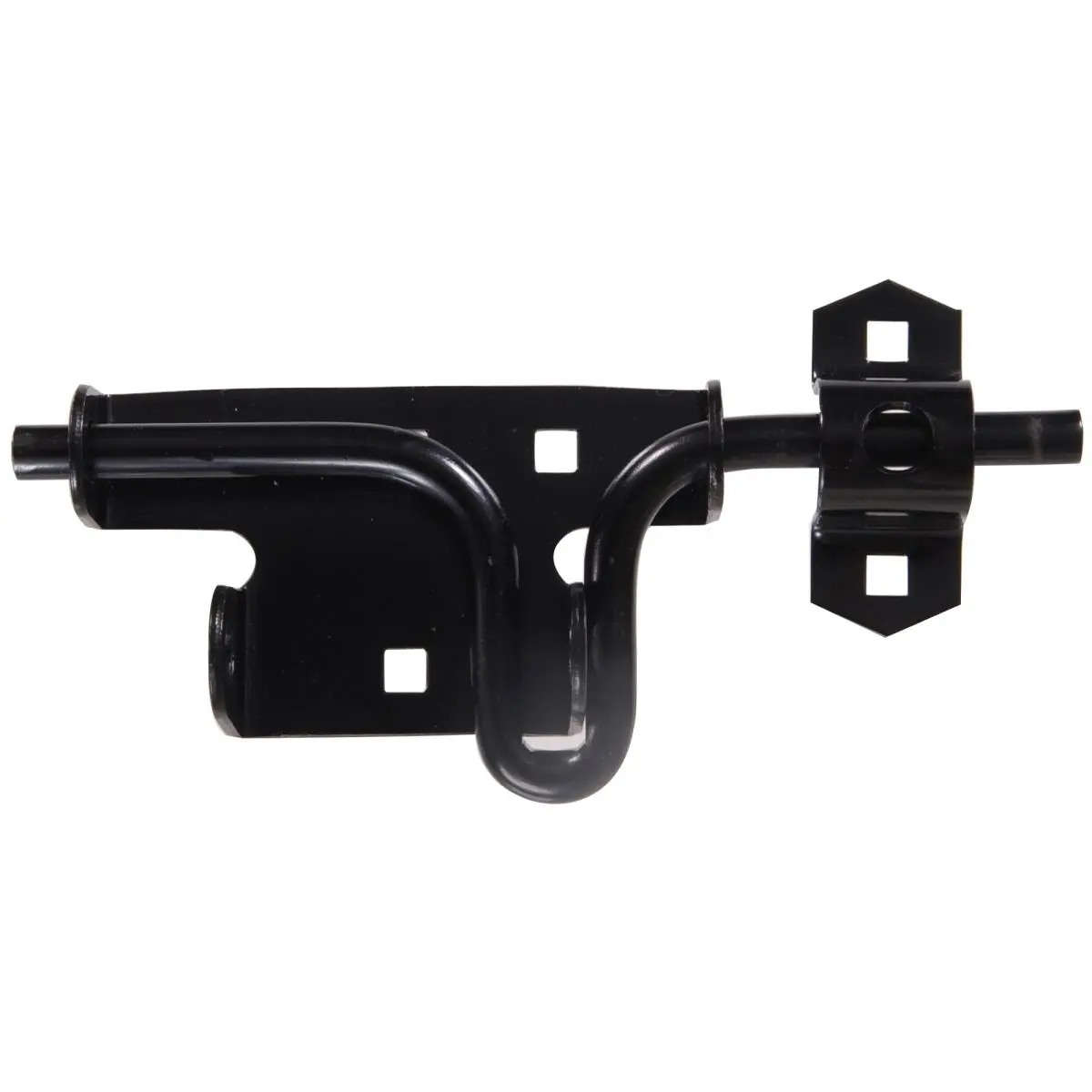 212 MAIN Black Sliding Action Gate Latches - Carded Slide Latch Set, 6.1x7.9x7.8 in, Outdoor Gates Use, Left/Right Use Home Improvement Building Supply