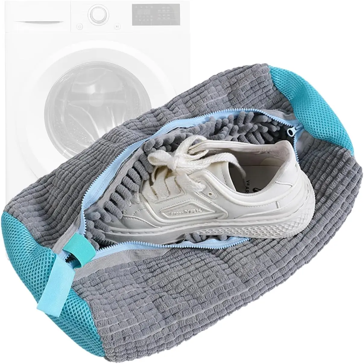 Shoes Washing Net Sneakers Shoes Washing Laundry Net Drum Type OK Shoe Washing Net Prevention from Losing Shape Durability Laundry Bag Genuine (Gray:1pcs)