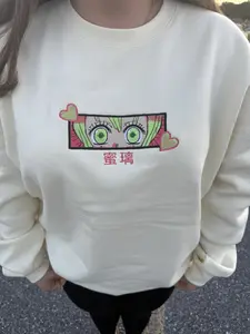 Demon Slayer Sweater Kimetsu no Yaiba Embroidered Sweater | Mitsuri Kanroji Eyes