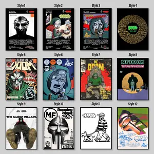 MF DOOM Poster, MF Doom Comic Book Metal fingers, Dr Doom Albums poster, MF Doom Art