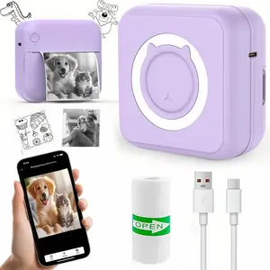 Portable Thermal Printer, Inkless Mini Printer with Paper Roll, Ideal for Photos, Notes, DIY, Perfect Gift for Work, Life, Learning