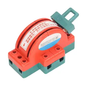 2 Pole Knife Switch Double Throw Disconnect Switch Electrical Load Switch with Fastening Rings 220V 380V (32A)