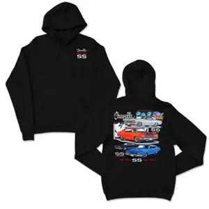Chevy Chevelle SS Hoodie, Classic Super Sport 396 454 Muscle Car Graphic Tee, Vintage Hot Rod Lovers Gift Menswear