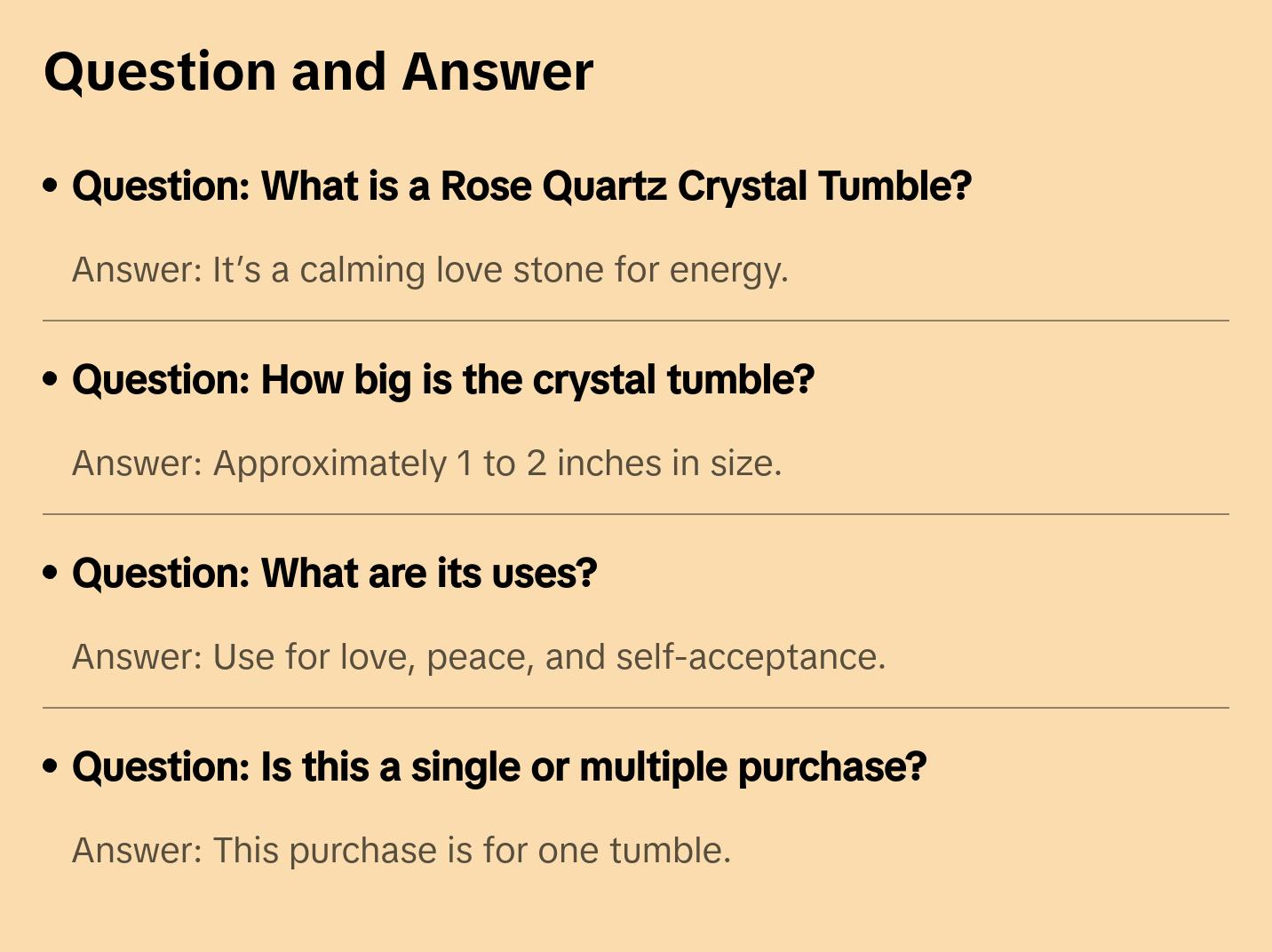 Rose Quartz Crystal Tumble