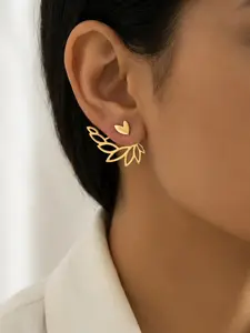 Elegant Hollow Out Peacock Ear Cuffs, Two-Wear Design, Vintage Floral Earrings for Women, Perfect for Daily Wear, Parties, Beach Vacations, Stud Earring Jewelry, Fashionable Earrings