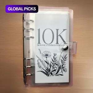A6 12 Month Money Saving Challenge Binder, 1 Count Money Saving Budget Binder with Cash Envelopes, Savings Challenges Book for Home Office, 2026 New year Valentine's Day Gift #GLOBAL PICKS