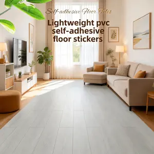 20pcs Set 45cm X 15cm PVC Flooring Strips, Wood Grain Effect Floor Tiles Stickers, Self-Adhesive Vinyl Baseboard Wall Panels