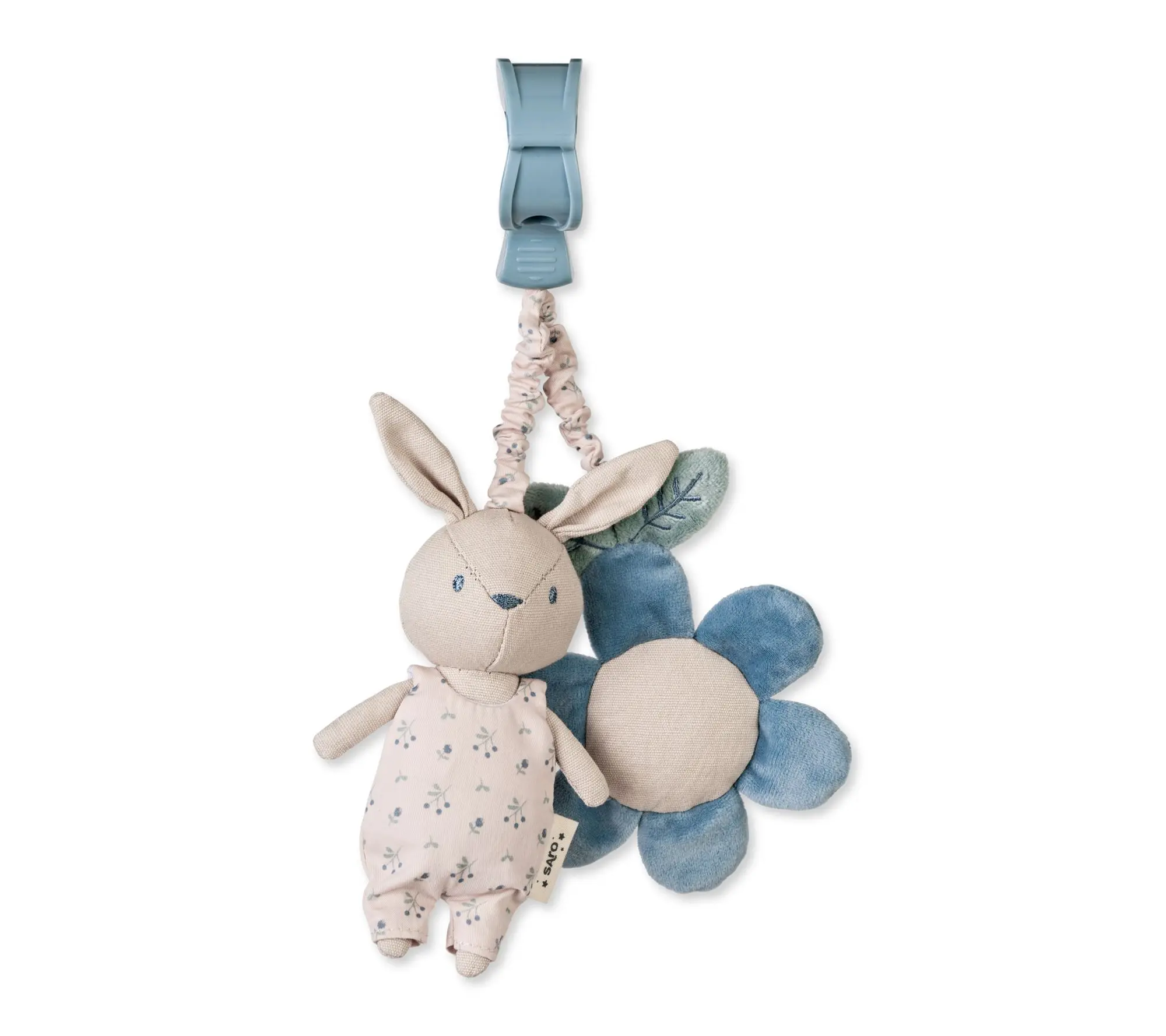Saro Cotton Bunnies Pull Down Rattle