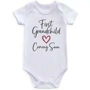 first grandchild coming soon baby pregnancy announcement for grandparents infant Clothes