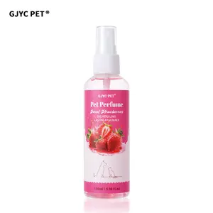 GJYC PET Pet Perfume Sweet Strawberries 3.38 Fl.Oz Long Lasting Fragrance For Dogs & Cats Delicate Strawberry Scent Gentle Formula For All Breeds Keeps Your Pet Smelling Fresh Clean Odor Control Foam Bottle Naturally Derived