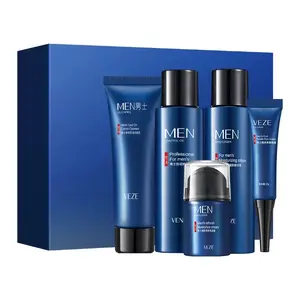 Men's Skincare Five-Piece Set, Professional Men's Skin Care Kit, From Cleansing to Moisturizing, Oil Control, Hydration Lock, Cleanser, Hydrating, Moisturizer, Facial Moisturizer, Valentine's Gift