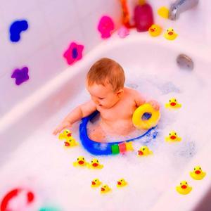 50 Pack Mini Rubber Ducks – Colorful Floating Bath Toys for Kids, Baby Shower, Pool Party, Birthday & Christmas Gifts