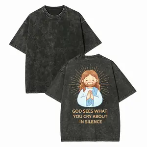 Vintage Washed Graphic T-Shirt for Women and Men, Oversized Casual Tee, Letter Print Short Sleeve Streetwear Shirt, Loose Fit Acid Wash Summer Top, Urban Style Graphic T-Shirt for Daily Wear and Casual Outfits