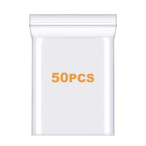 50 Pack 11" x 15" Large Thick 2.4Mil Clear Zip Seal Lock Poly Bags Reclosable Zip Plastic Bag Durable Clothing Shoes Toys Zipper Bags