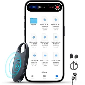 128GB-Digital Voice Activated Recorder with Playback, 4-in-1 Mini Portable Audio Recorder with AI Noise Cancelling, Voice Magnetic Device for Lectures, Meetings, Mini Portable Audio Recorder