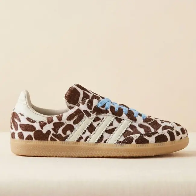 adidas Samba OG Giraffe Print Crystal Linen KI6669 Women's Fashion Shoes New