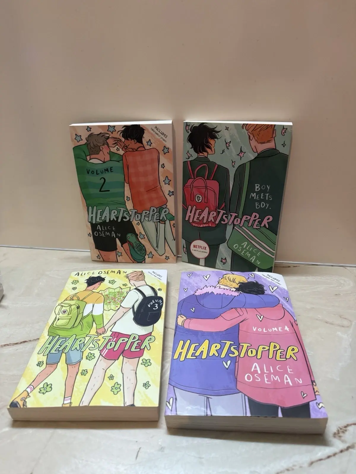 Heartstopper Series (Volumes 1-4) Paperback Book Collection Set by Alice Oseman, Release Date Jan 10, 2024, Perfect Gift for Fans