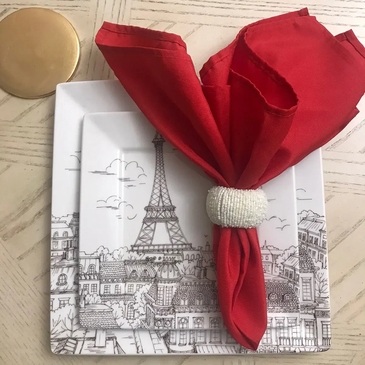 Christmas Red Dinner Table Napkins - 20in x 20in - Tableware - Cutlery
