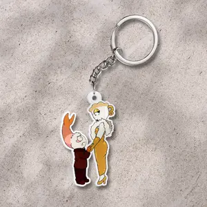 Dandy's world keychain: Shrimpo and Teagan, Shrimpodandysworld, Teagandandysworld