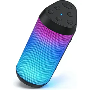 Portable  Speaker with Stereo Loud Sound, 8 LED Light Modes, 36H Playtime, TWS Pairing, IPX4 , BT5.3, Built-in Mic,  Speaker for , Outdoor, Party, Camping, Ideal Gifts