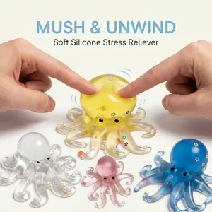 Squishy Jelly Octopus Toy – Colorful Slow Rebound Stress Relief for Kids, Teens & Adults!