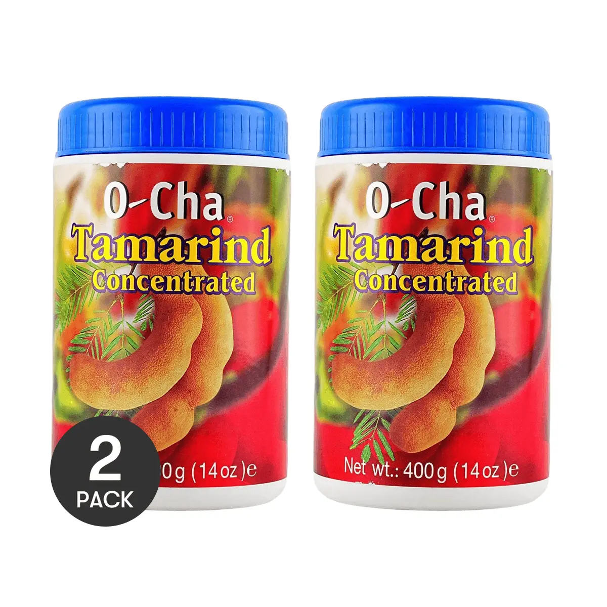 O-CHA Tamarind Concentrate 400g - Sweet & Sour Sauce for Curry, Dipping & Soups | 2 Pack
