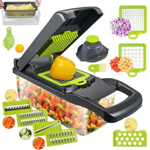 14-in-1 Multi-Functional Vegetable Chopper - Time-and Labor-Saving Kitchen Utensil with Pro Onion Cutter, Dicer, Vegetable Grater for Home Kitchen Use