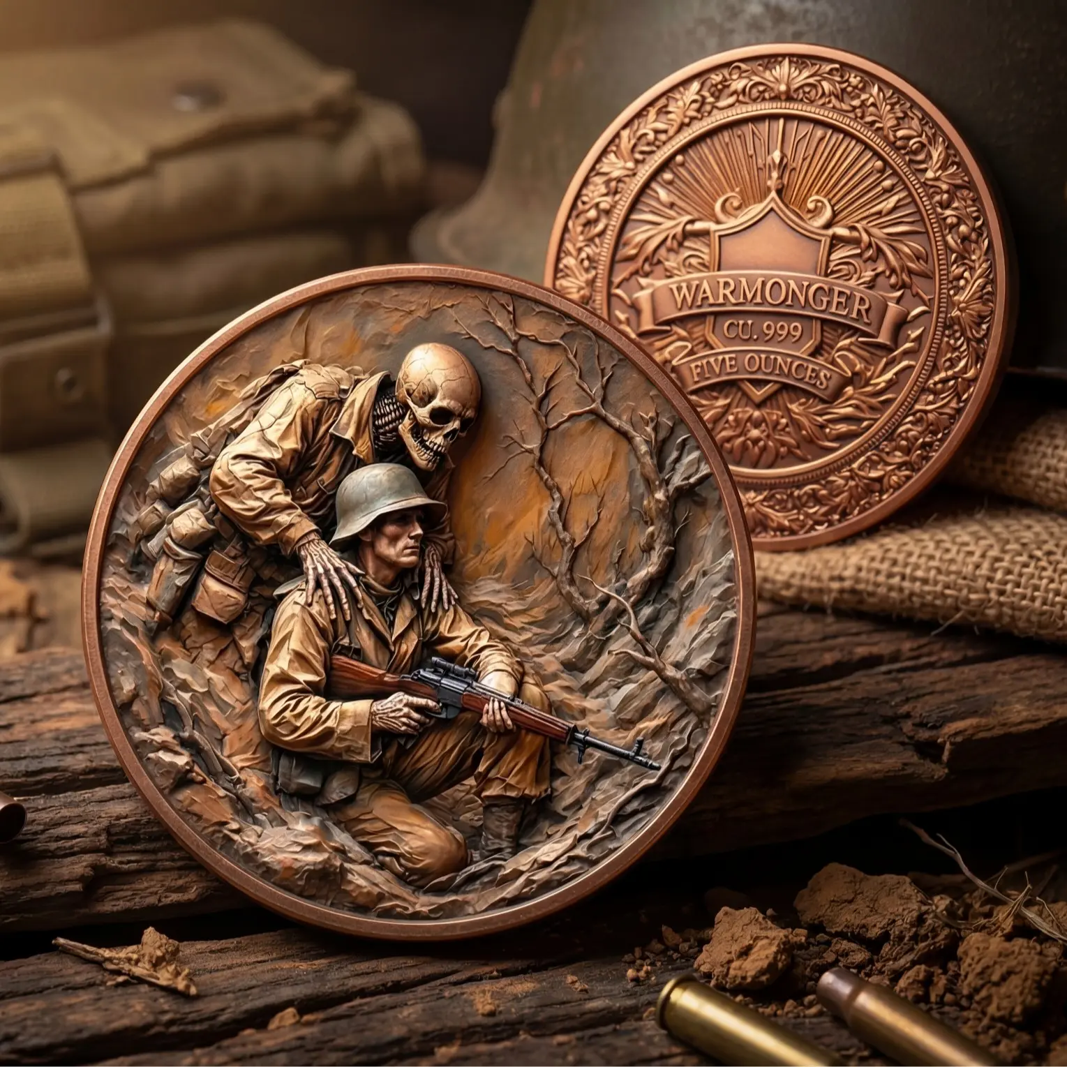 WARMONGER 5 oz 999 CU Collectible Medal, Bullion Coin for Collectibles Enthusiasts
