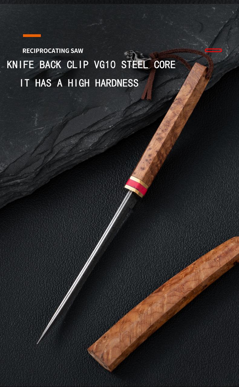 Damascus Steel Paring knife, portable household knife, for kitchen and patio barbecues, camping