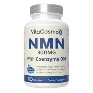 VitaCosmoX NMN 300mg with CoQ10 | 120 Capsules | Natural Vitamin
