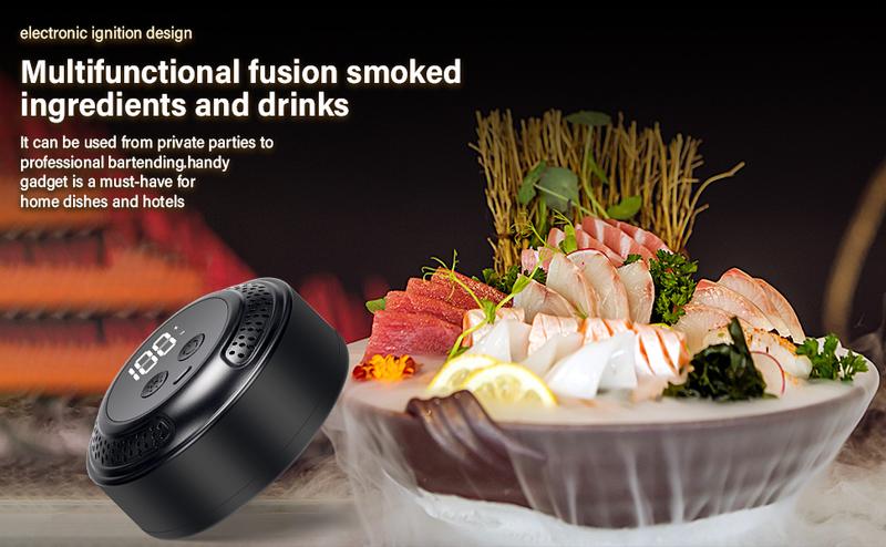 [TikTok U.S. Limited Edition] Cuisync Electric Whiskey Smoker Kit with 6 Flavors Wood Chips, Built-In Lighter Ignites, No Butane Required, Rechargeable Cocktail Smoker Kit, Birthday Bourbon Gifts, Father's Day Gifts for Men-Bronze