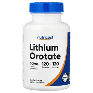Nutricost Lithium Orotate, 10 mg, 120 Capsules