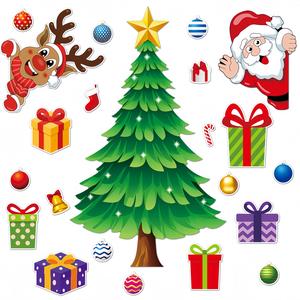 Christmas Joy Magnetic Stickers - Santa Claus, Snowman And Reindeer Patterns for Refrigerator, Garage Door, Car Decoration, Christmas Holiday Decoration, Party Decoration, Festive Decor, Seasonal Decor, Removable Decor, Durable Vinyl, Decorative Ornaments