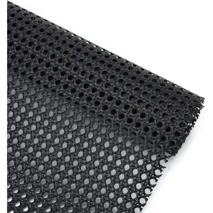 16" x 72" Plastic Cane Webbing for Basket Making, Black Synthetic Rattan Roll for Crafting, Basketry Supplies, DIY Projects