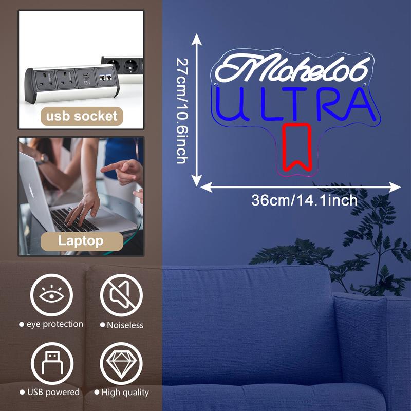 Michelob Beer Neon Sign, Neon Lamps for Wall Art Decor, USB Powered, Dimmable, LED Lights, for Bedroom, Shop, Pub, Bistro, Men, Cave, Home, Bar, Lounge