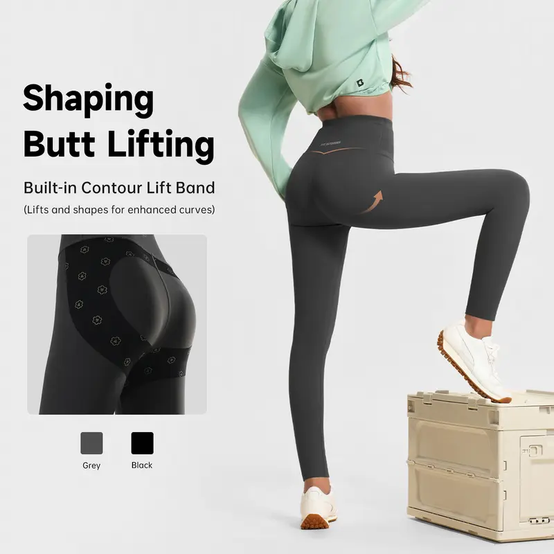 VVC Women's SculptPro Leggings-3D Butt Lift Belt &  High Waist Tummy Control, 4 Way-Stretch & Antibacterial Breathable Fabric - UPF50＋UV protection, Suitable for fitness, running, yoga and daily wear Sports Bottom