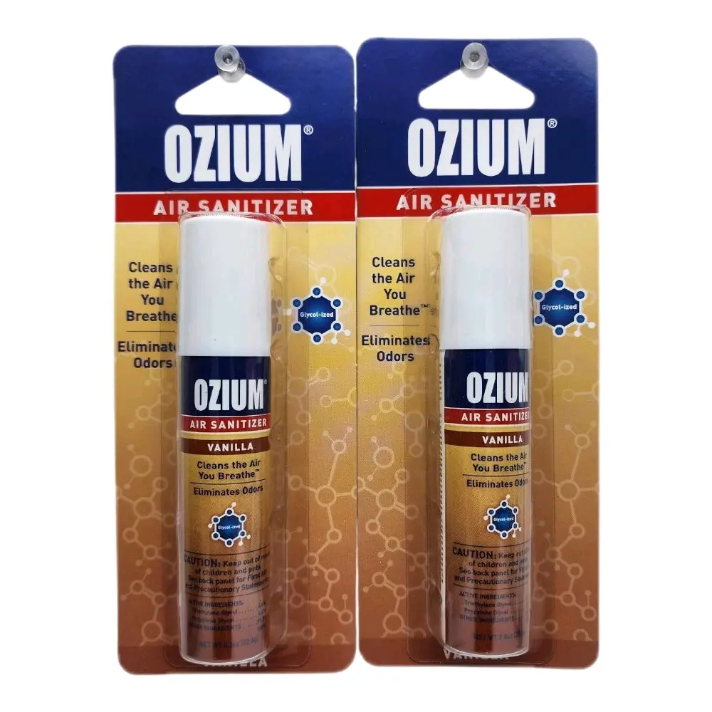 OZIUM Vanilla Fragrance Spray - Air Sanitizer Deodorizer, Car Odor Eliminator, Ambient Spray for Eliminating Odors, Fragrance Spray Sprays