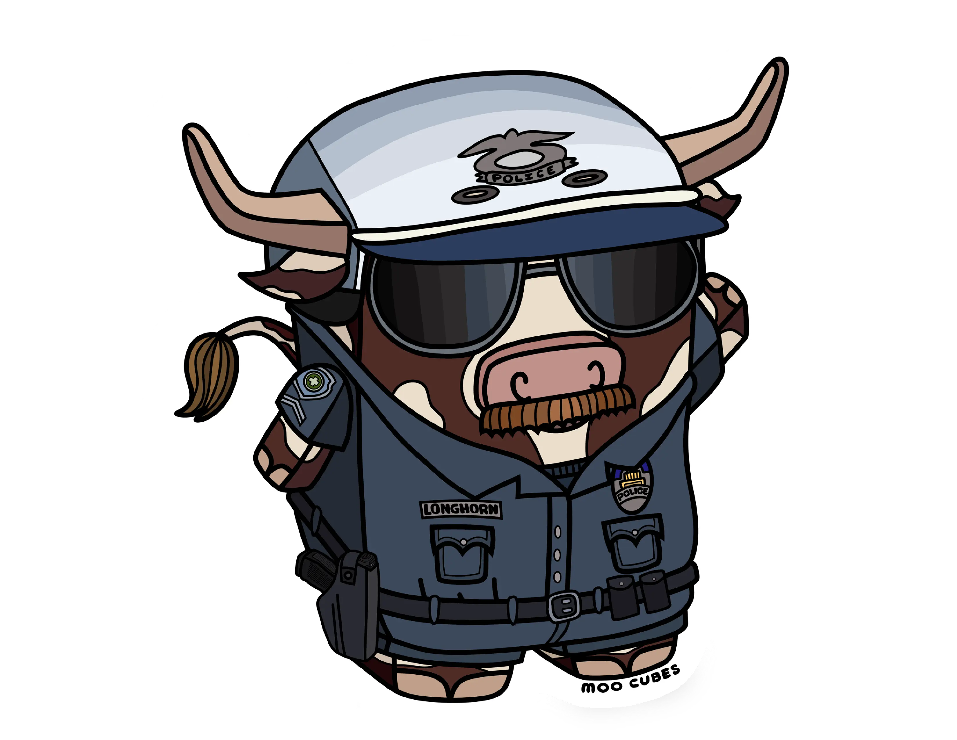 Longhorn of the Law Sticker