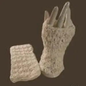 Handmade Fingerless Crochet Gloves - White, 100% Acrylic Yarn, Stretchy Design, Ideal for Cooler Mornings & Offices