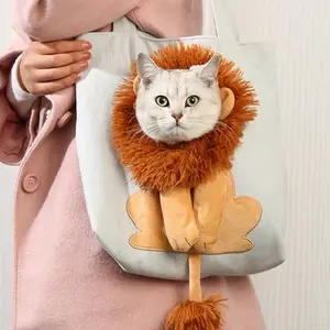 Adorable Lion-Shaped Pet Carrier: Portable Shoulder Bag for Cats & Dogs – Stylish and Convenient! Does not apply